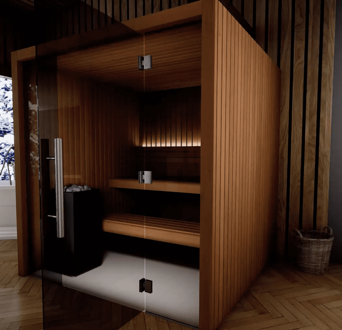 Auroom Emma Indoor Sauna Kit In Thermo-Aspen